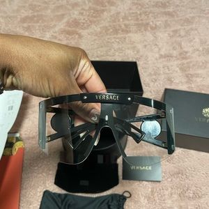 Versace shield sunglasses